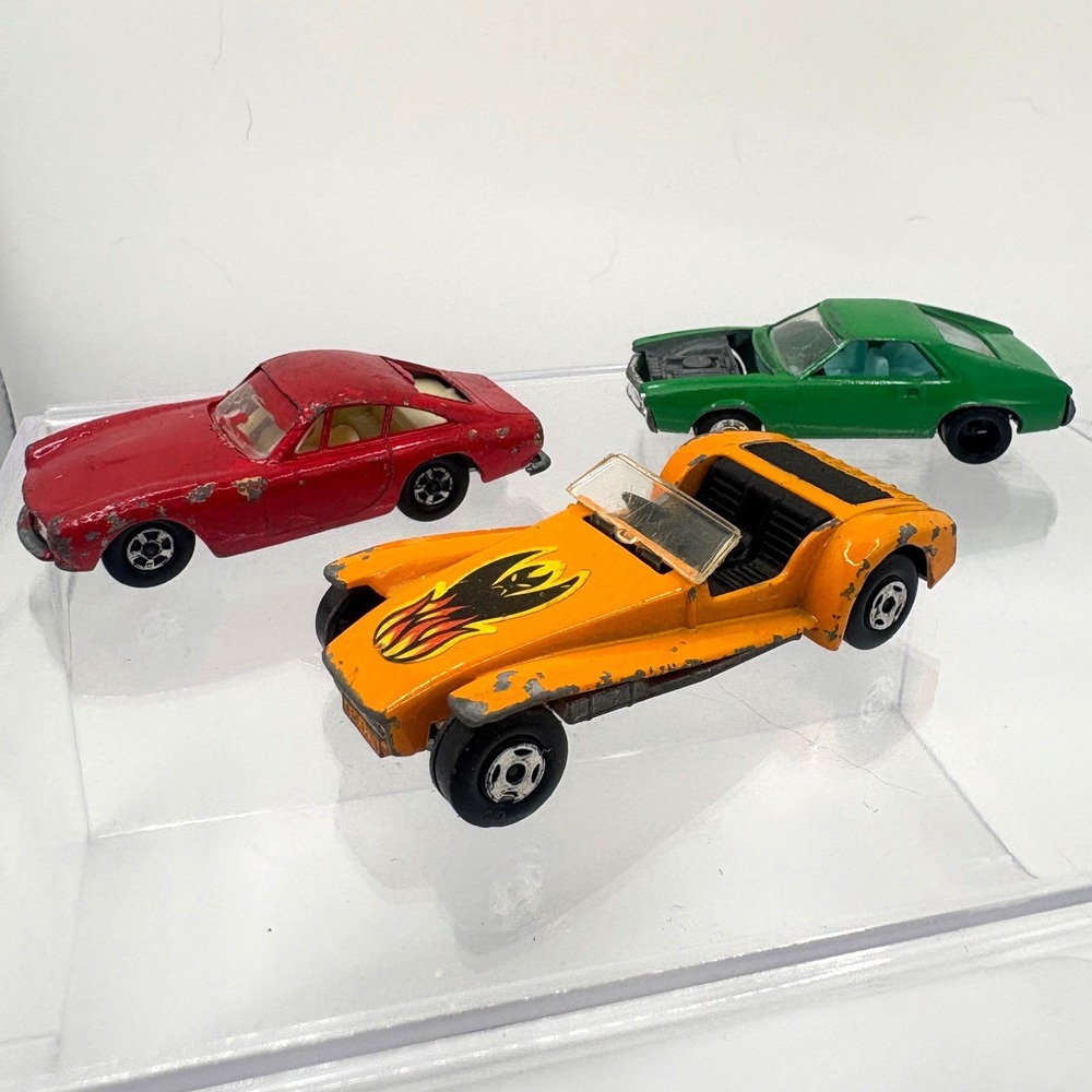 Vintage Matchbox Lesney Superfast Lot Ferrari Berlinetta Lotus Super Seven AMX